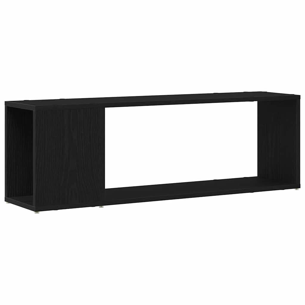 TV Cabinet Set 100 x 24 x 63 cm Black Engineered Wood