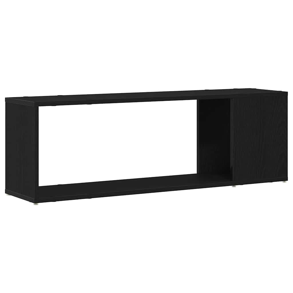 TV Cabinet Set 100 x 24 x 63 cm Black Engineered Wood