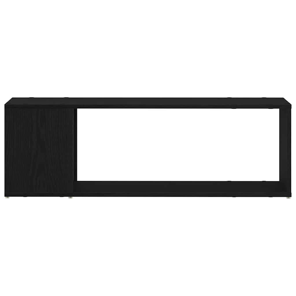 TV Cabinet Set 100 x 24 x 63 cm Black Engineered Wood