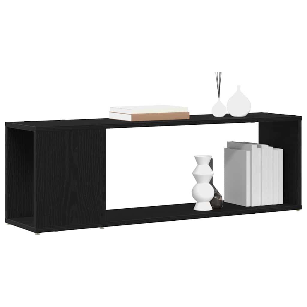 TV Cabinet Set 100 x 24 x 63 cm Black Engineered Wood