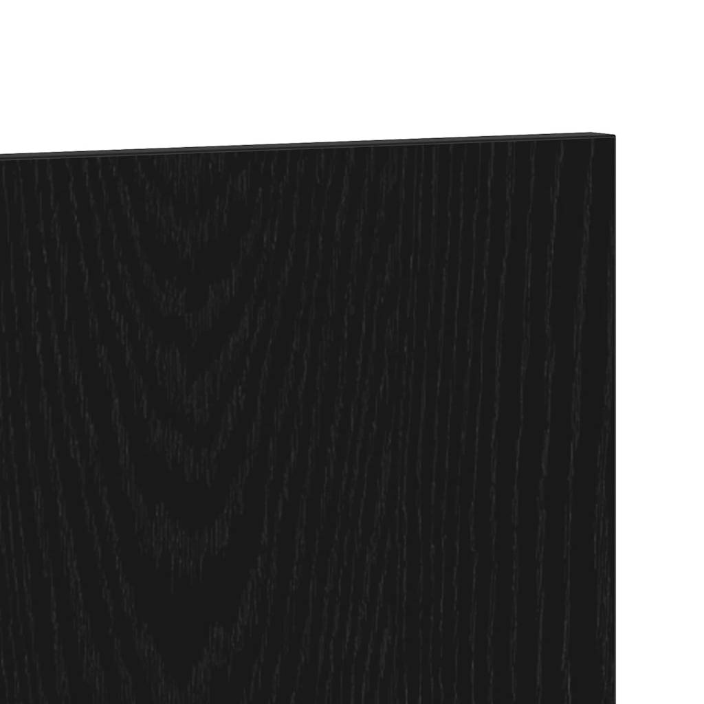 Bed Headboard Black Oak 200 x 1.5 x 80.5 cm Engineered Wood