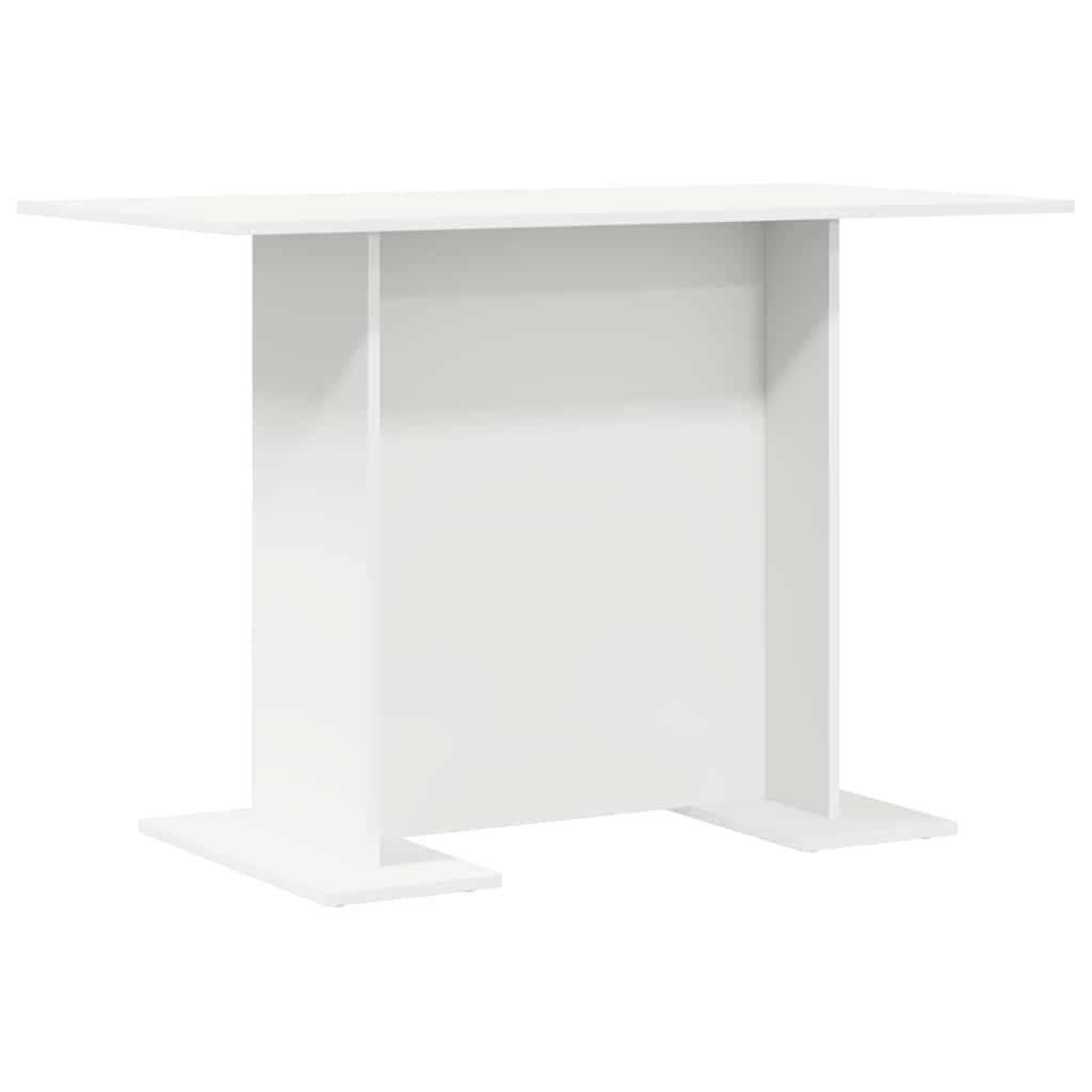 Dining Table 110 x 60 x 75 cm Engineered Wood White Rectangular