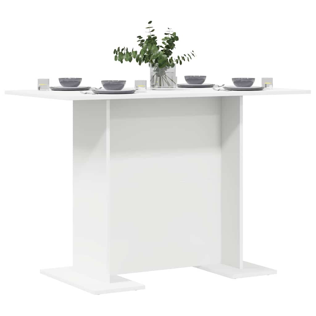Dining Table White 110 x 60 x 75 cm Engineered Wood