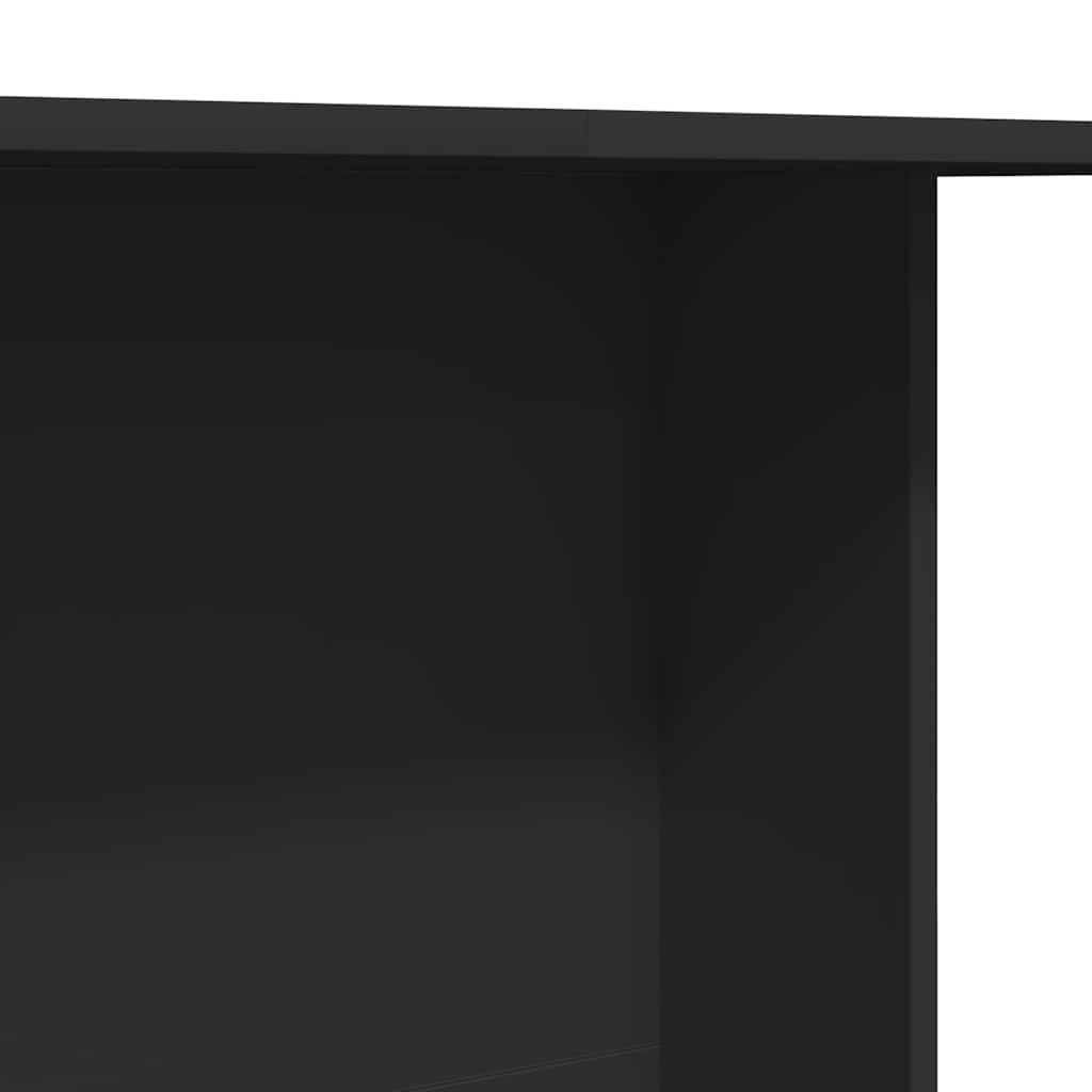 Dining Table 110 x 60 x 75 cm Engineered Wood Black Rectangular