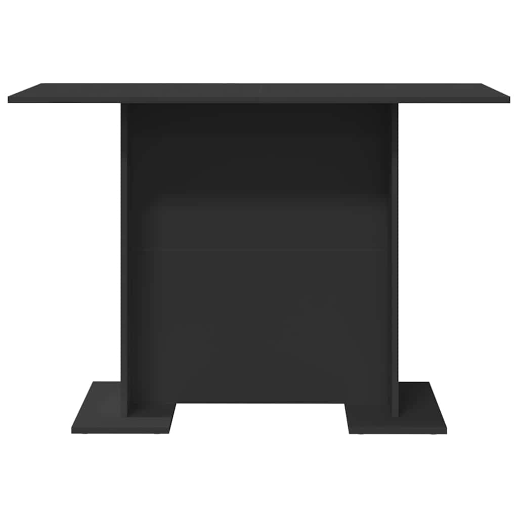 Dining Table 110 x 60 x 75 cm Engineered Wood Black Rectangular