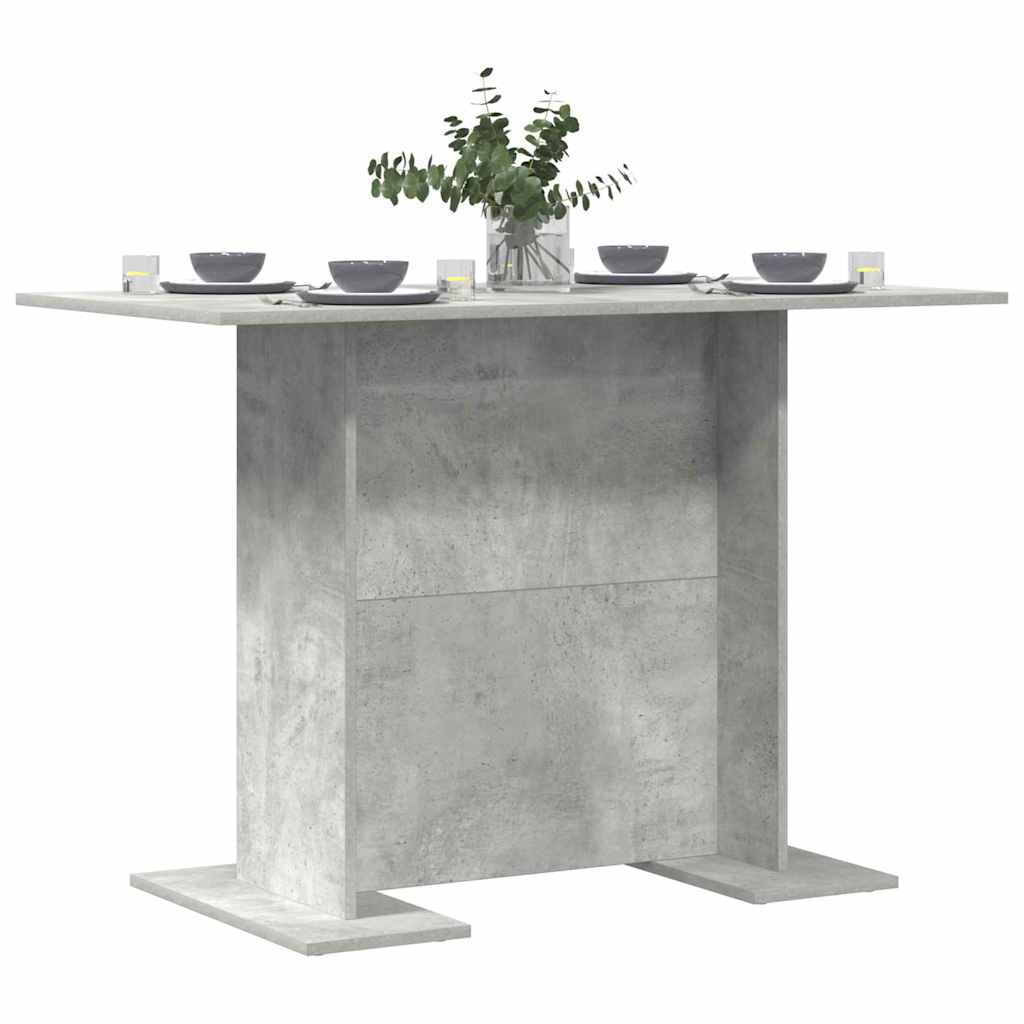 Dining Table 110 x 60 x 75 cm Engineered Wood Concrete Grey