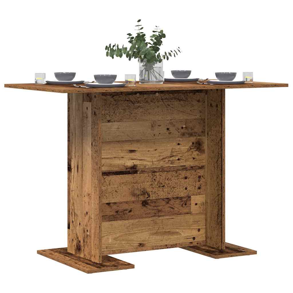 Dining Table Old Wood 110 x 60 x 75 cm Engineered Wood