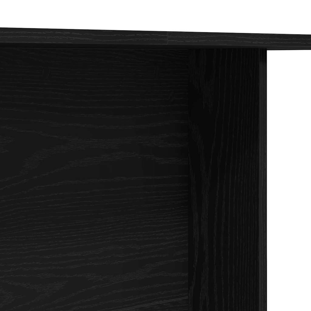 Dining Table Black oak 110 x 60 x 75 cm Engineered wood