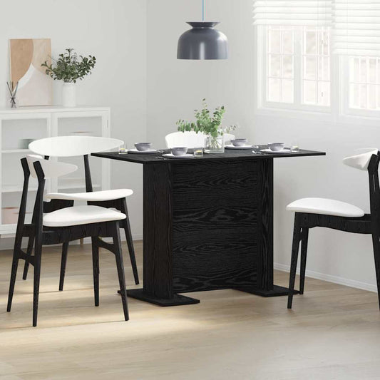 Dining Table Black oak 110 x 60 x 75 cm Engineered wood