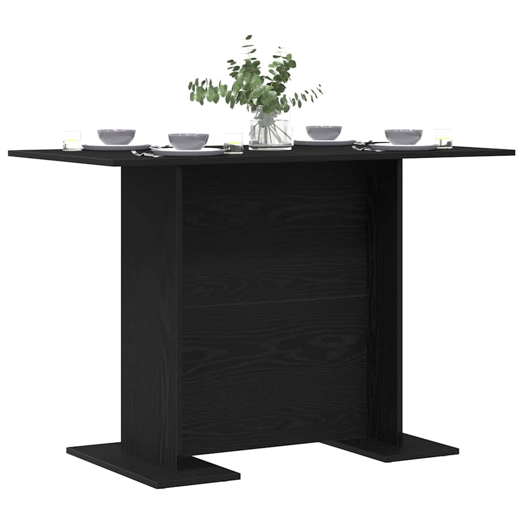 Dining Table 110 x 60 x 75 cm Engineered Wood Black Oak