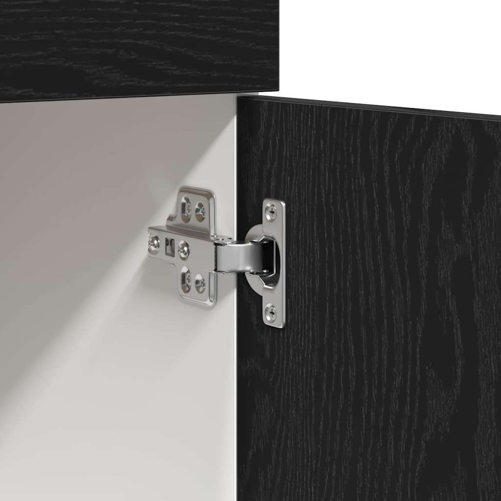 Hanging Cabinet Black Oak 60 x 46 x 81.5 cm Engineered Wood