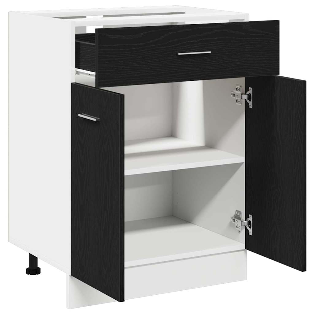 Hanging Cabinet Black Oak 60 x 46 x 81.5 cm Engineered Wood