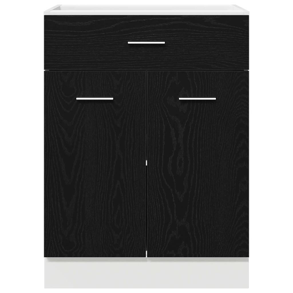 Hanging Cabinet Black Oak 60 x 46 x 81.5 cm Engineered Wood