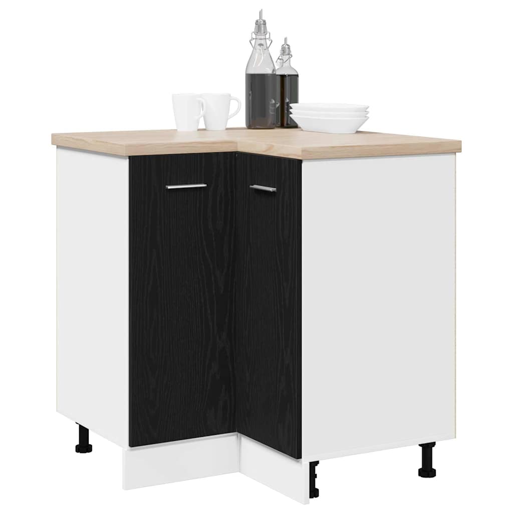 Hanging Cabinet Black Oak 75.5 x 75.5 x 80.5 cm Engineered Wood