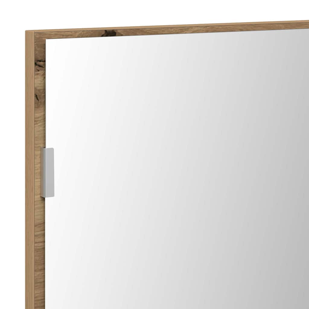Mirror Artisan oak 80 x 37 cm Glass and Engineered Wood