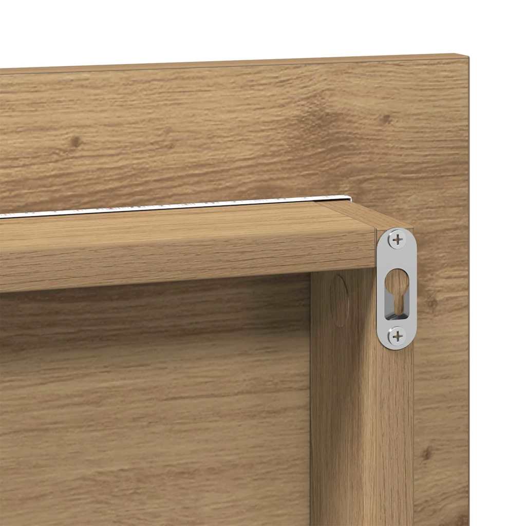 Mirror Artisan oak 80 x 37 cm Glass and Engineered Wood