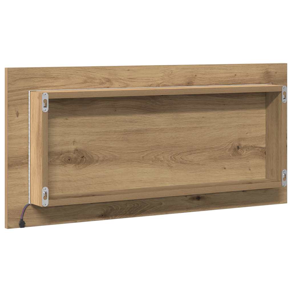 Mirror Artisan oak 80 x 37 cm Glass and Engineered Wood