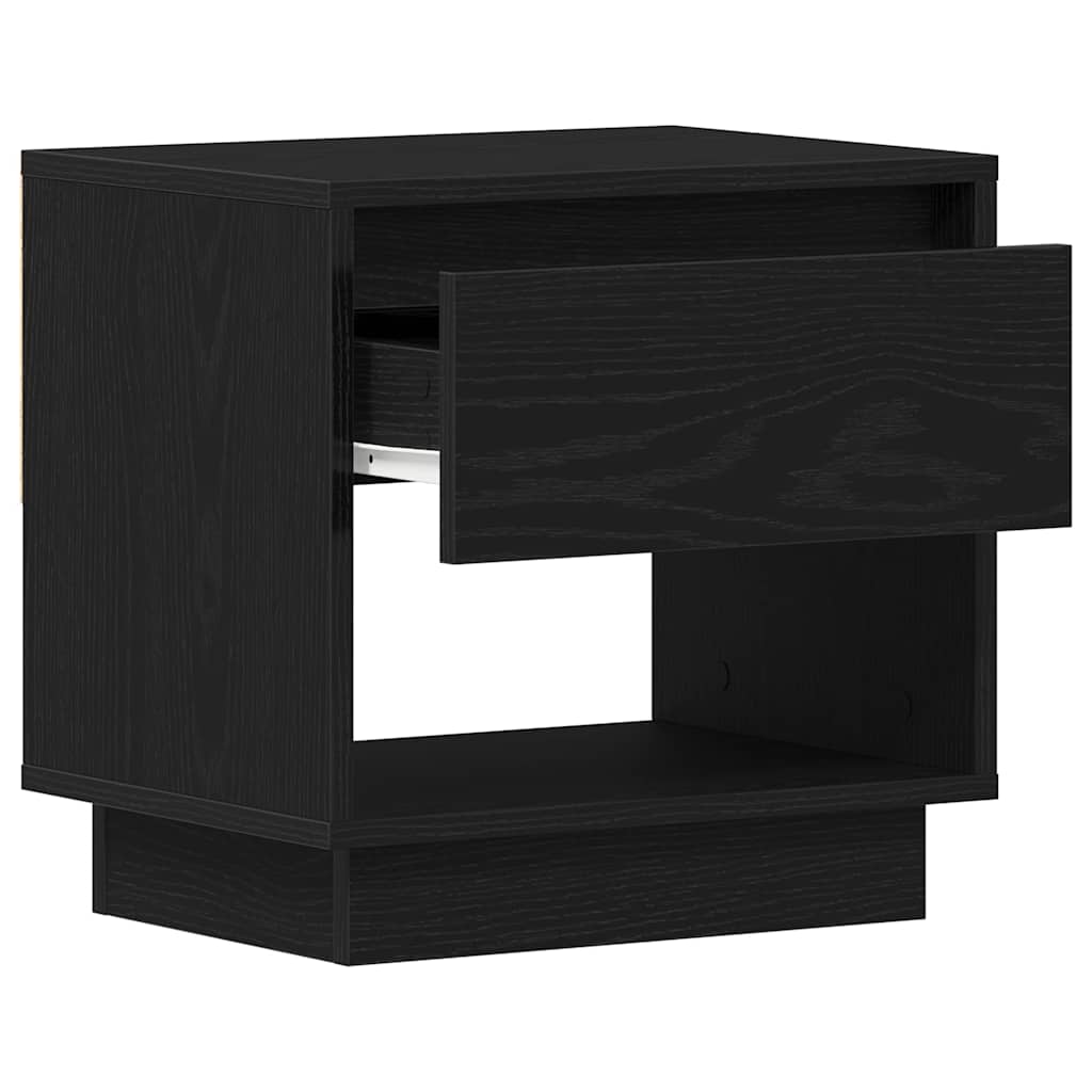 Nightstand 2 pcs Black Oak 45 x 34 x 44 cm Engineered Wood