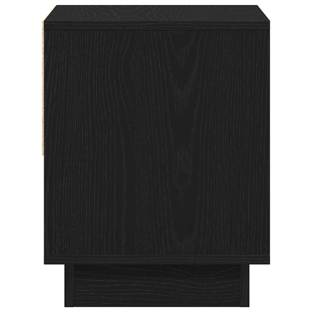 Nightstand 2 pcs Black Oak 45 x 34 x 44 cm Engineered Wood