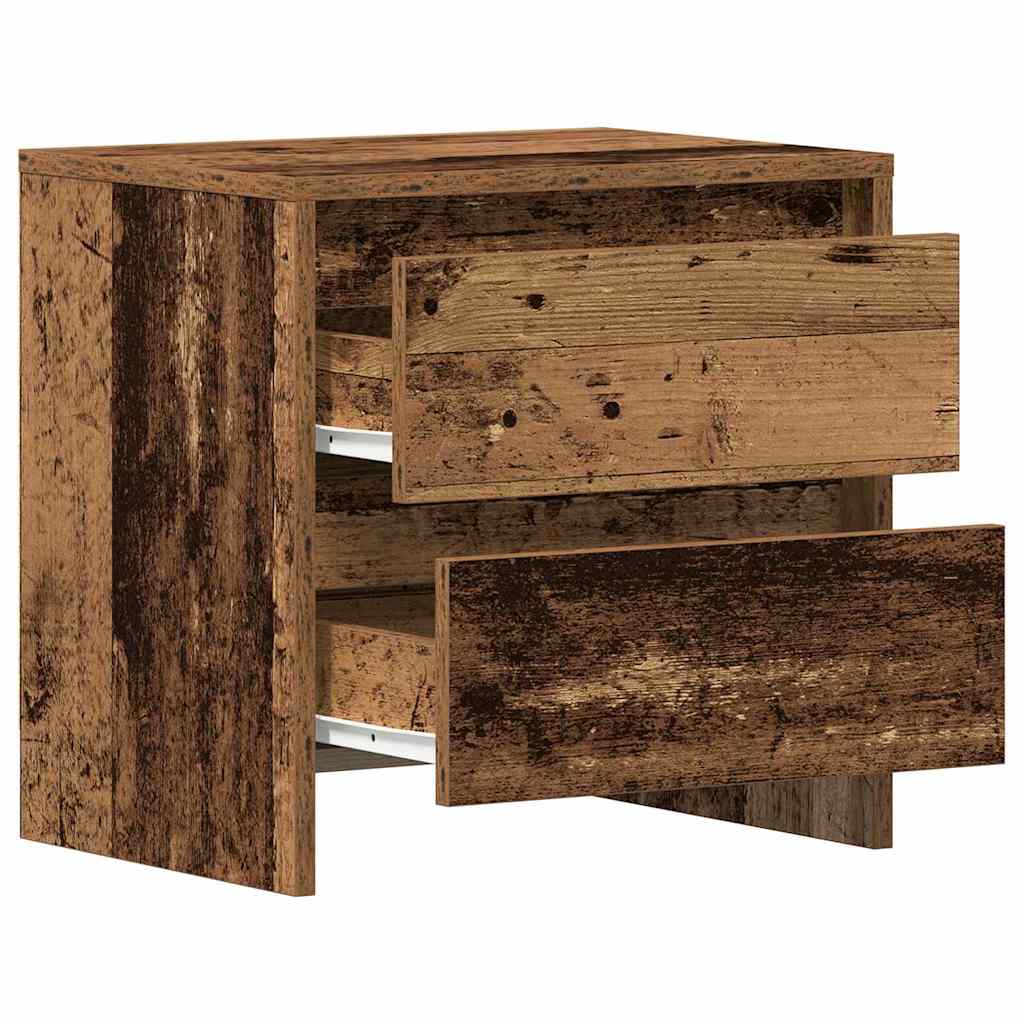 Bedside Cabinet with Drawer 2 pcs Old Wood 45 x 34 x 44.5 cm