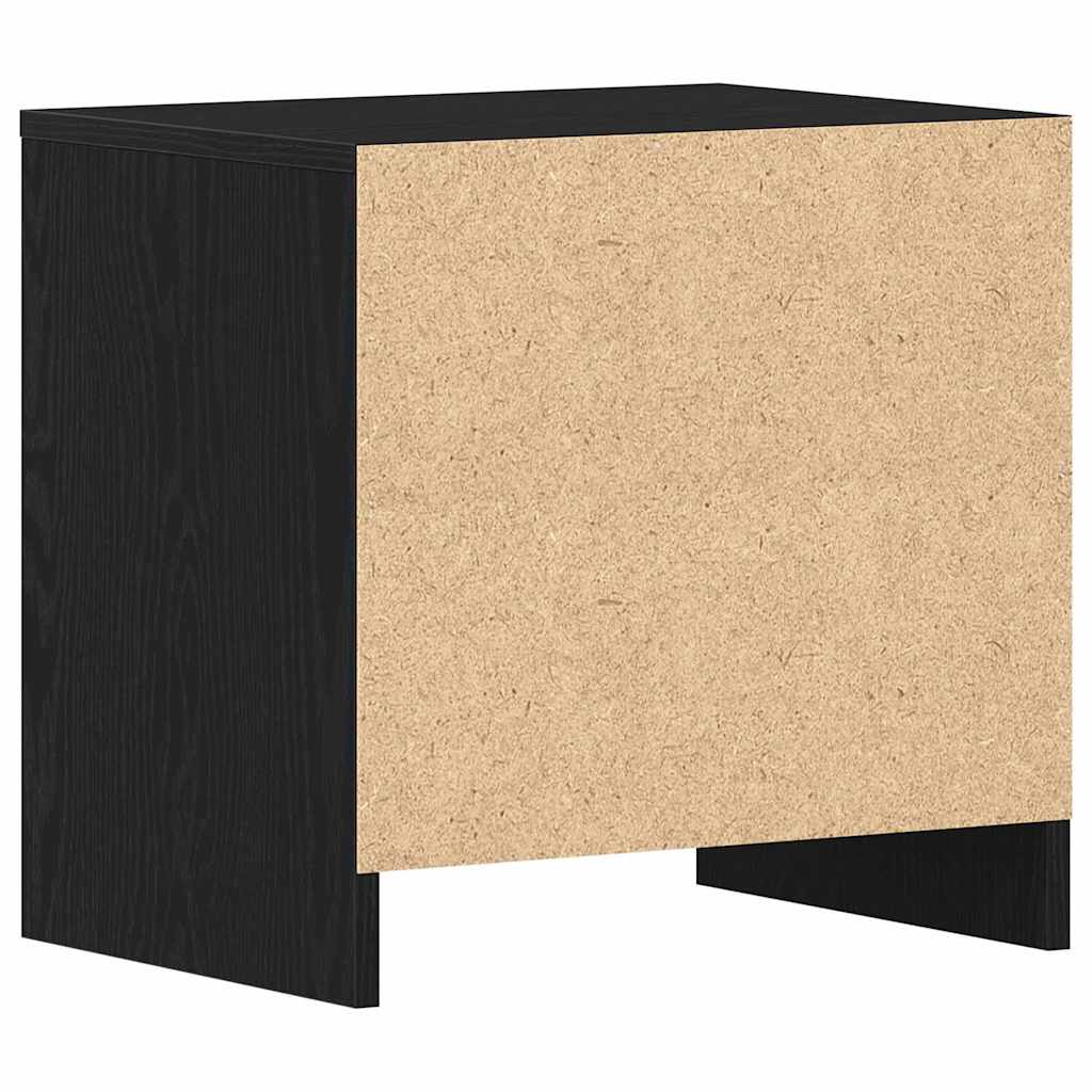 Bedside Cabinet with Drawer 2 pcs Black Oak 45 x 34 x 44.5 cm