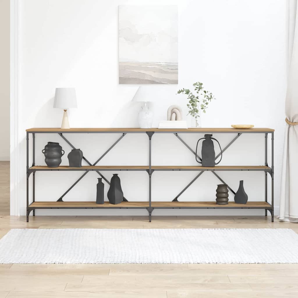 Console Table Artisian Oak 200 x 30 x 75 cm Engineered Wood