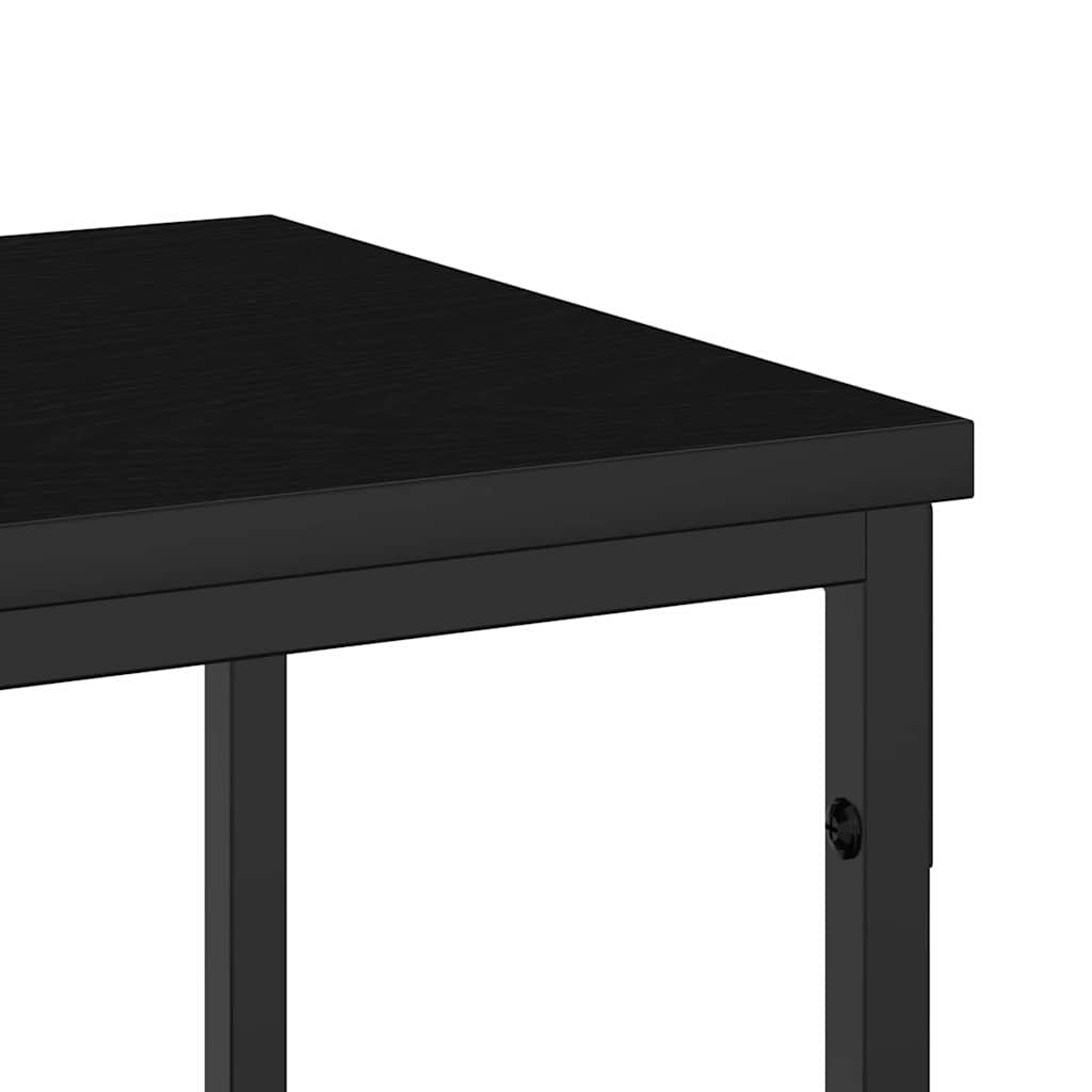Console Table Black Oak 200 x 30 x 75 cm Engineered Wood