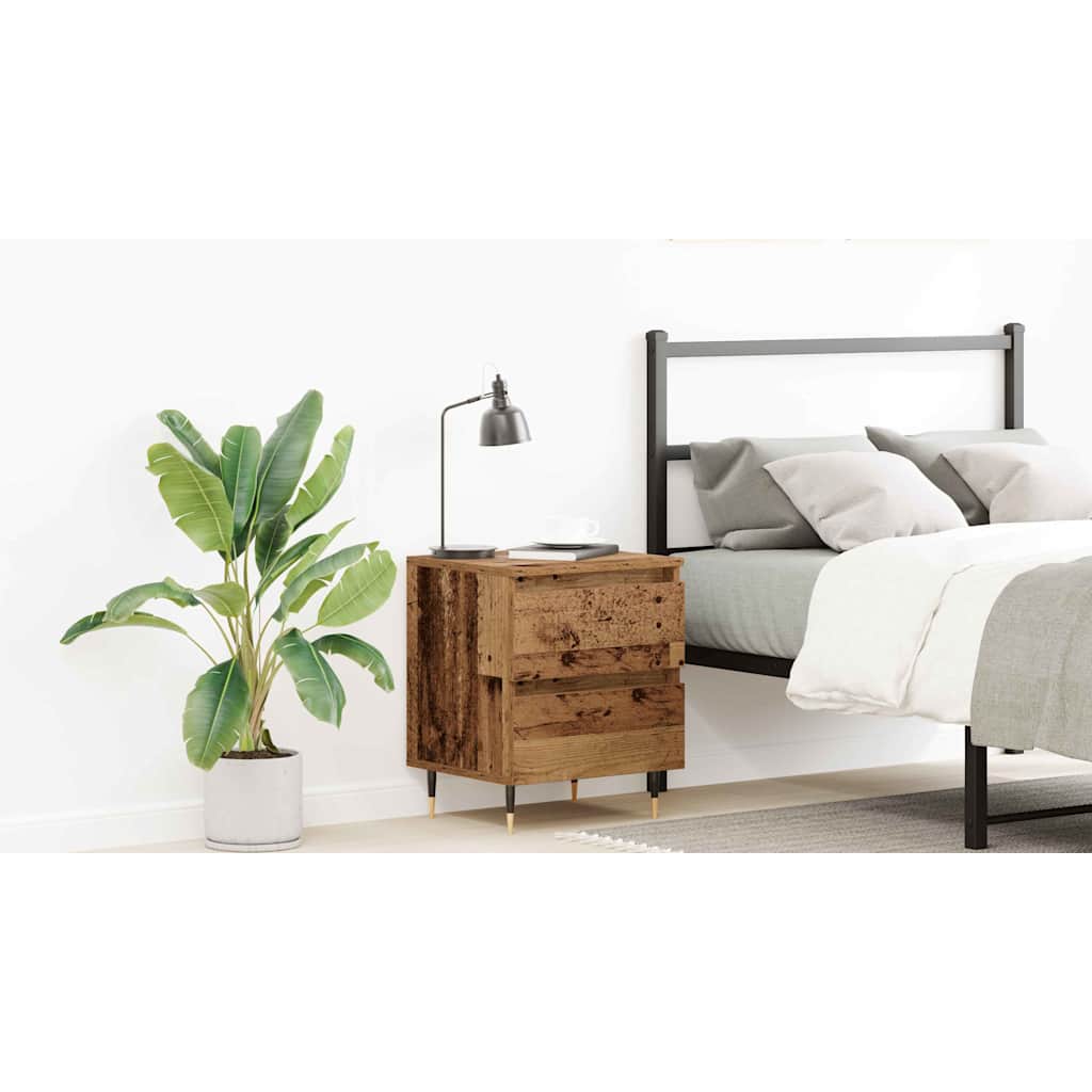 Bedside Cabinet Old Wood 40 x 35 x 50 cm Engineered Wood