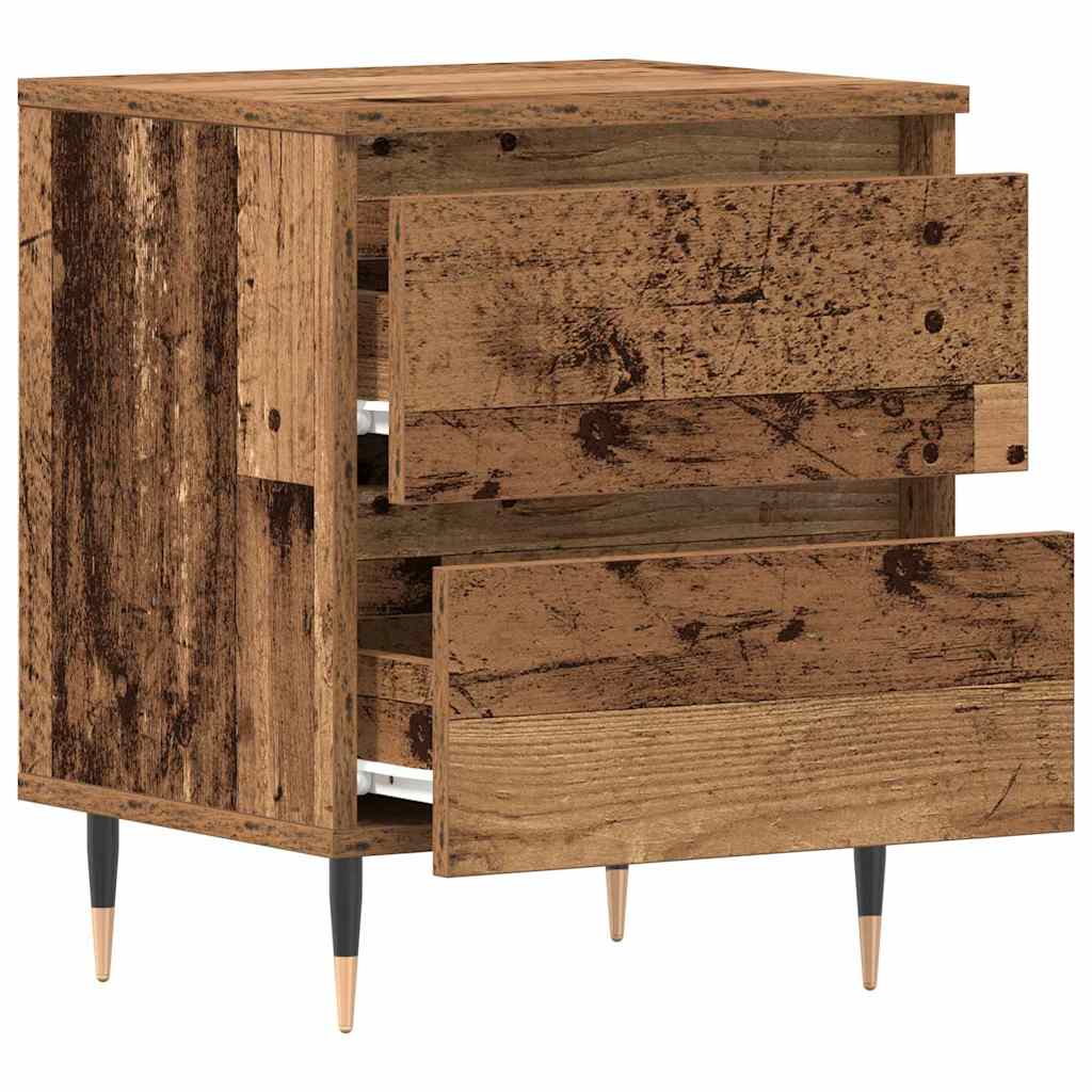 Bedside Cabinet 2 pcs Old Wood 40 x 35 x 50 cm Engineered Wood