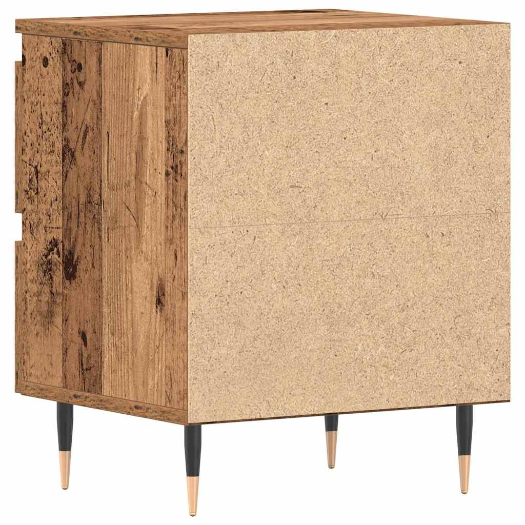 Bedside Cabinet 2 pcs Old Wood 40 x 35 x 50 cm Engineered Wood