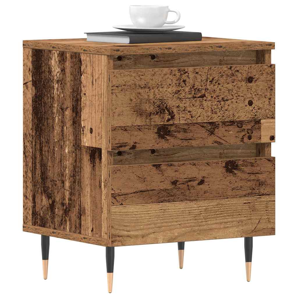 Bedside Cabinet 2 pcs Old Wood 40 x 35 x 50 cm Engineered Wood