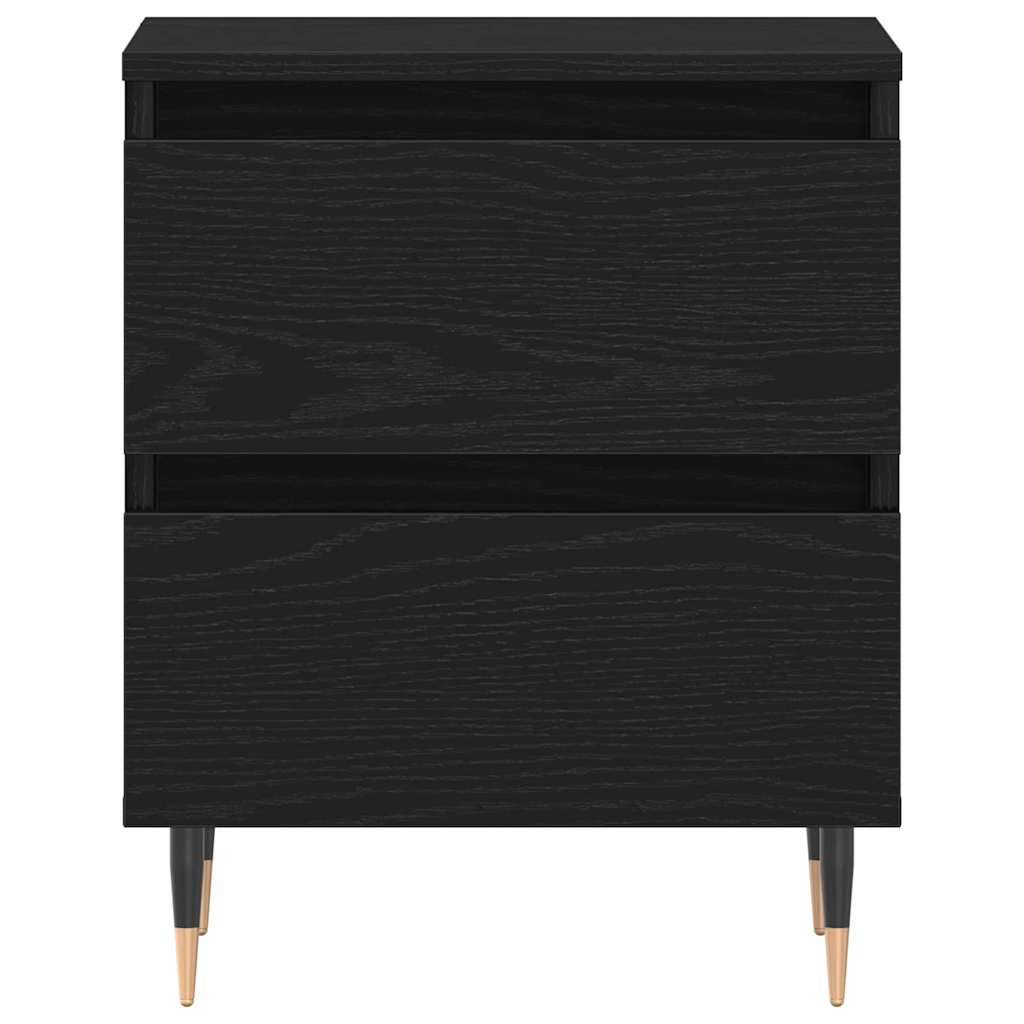 Bedside Cabinet Black Oak 40 x 35 x 50 cm Engineered Wood