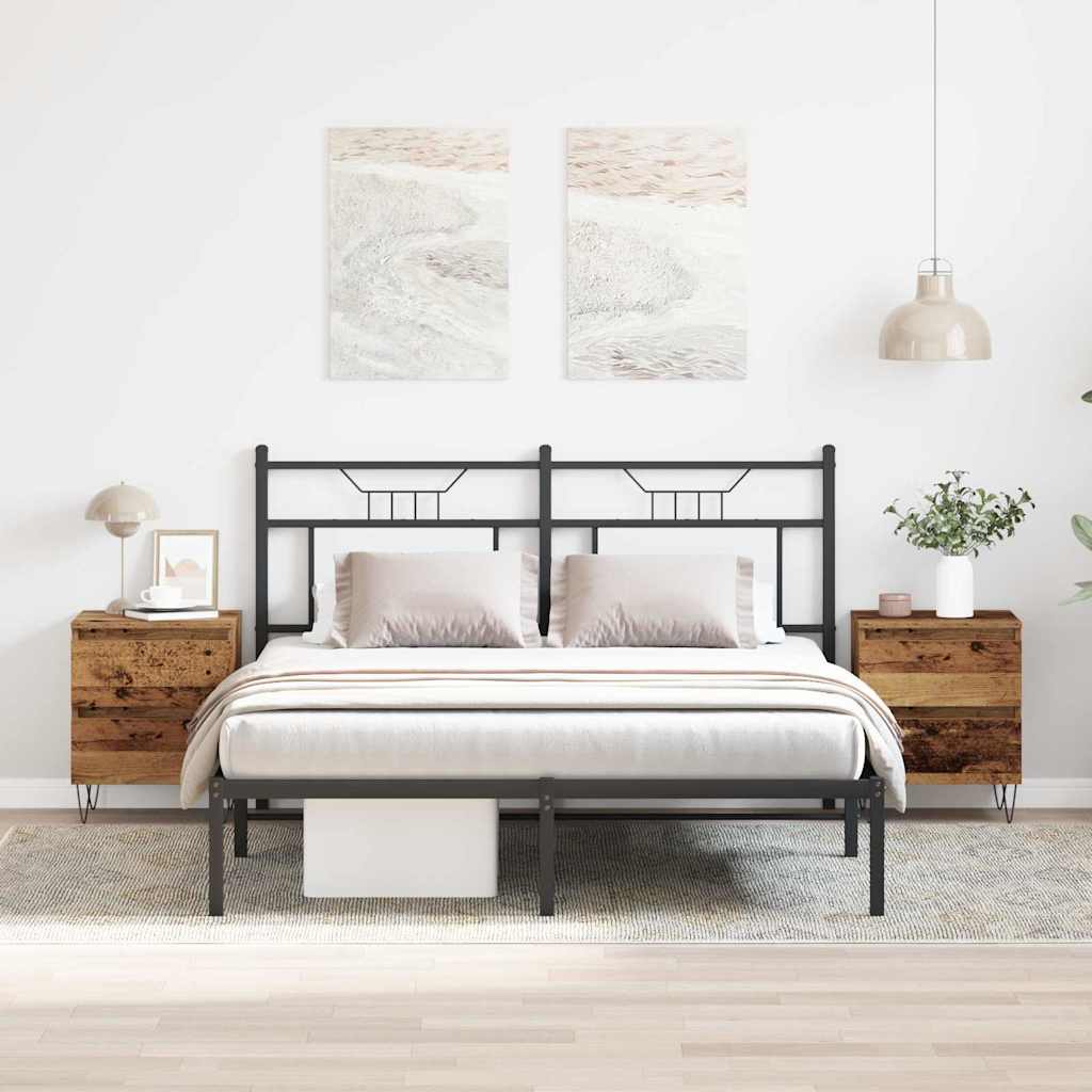 Bedside Cabinet 2 pcs Old wood 40 x 35 x 50 cm Engineered wood