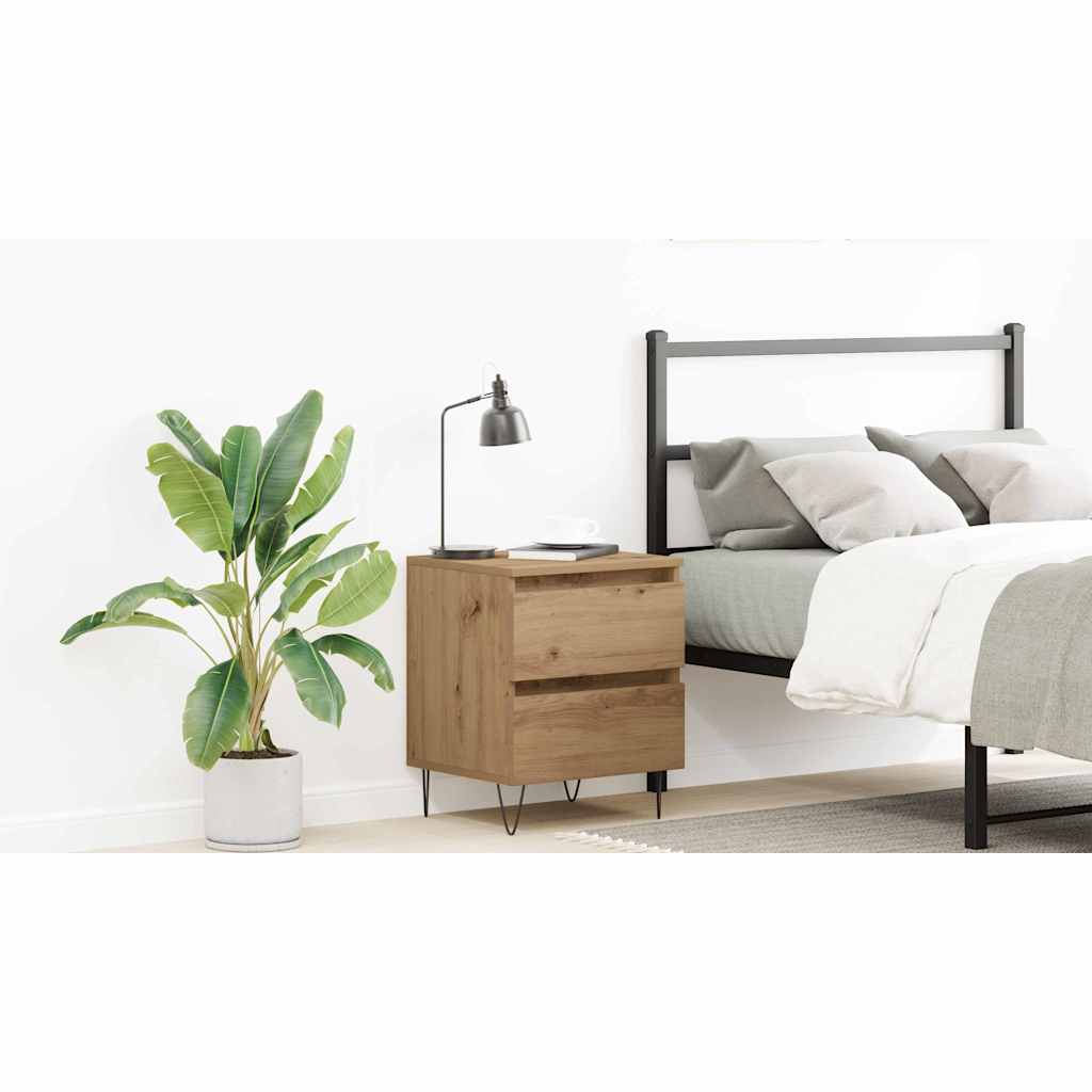 Bedside Cabinet Artisan oak 40 x 35 x 50 cm Engineered wood