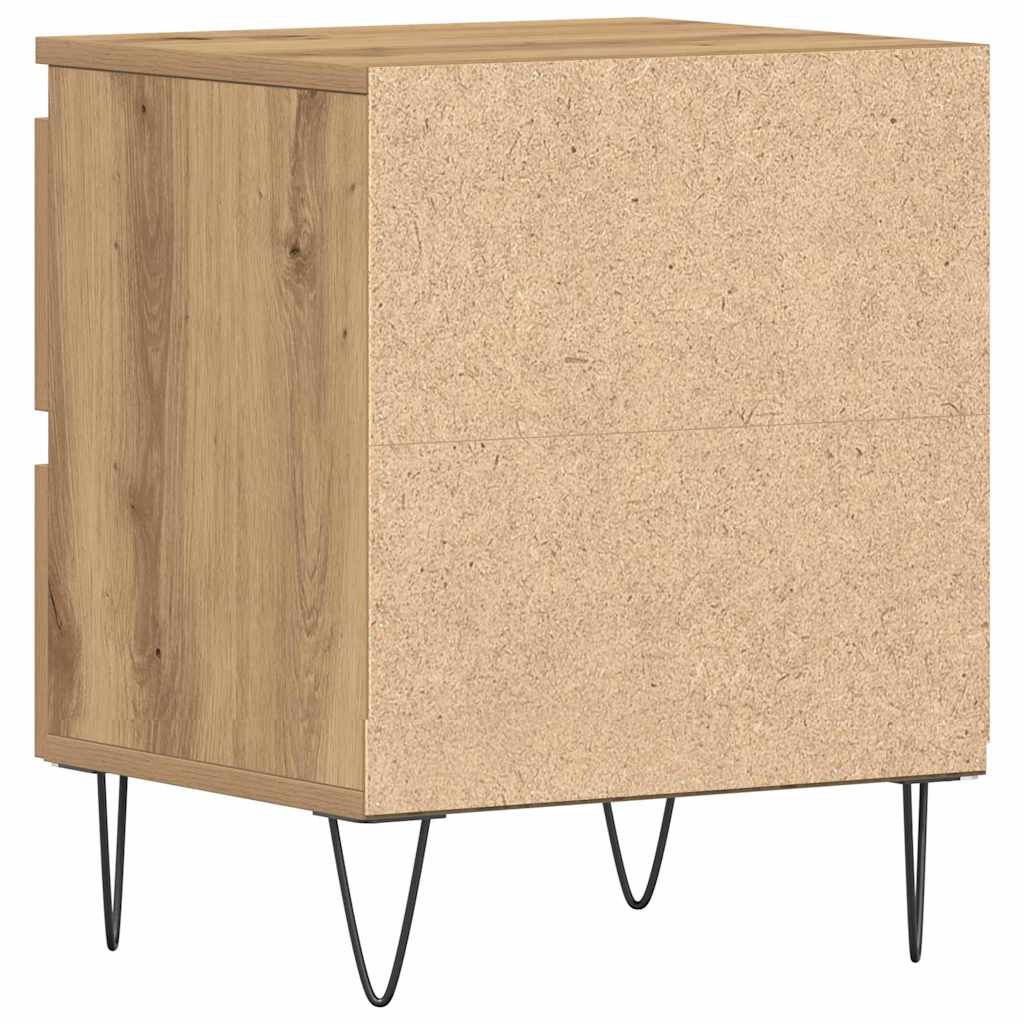 Bedside Cabinet with Drawer 2 pcs Artisan oak 40 x 35 x 50 cm