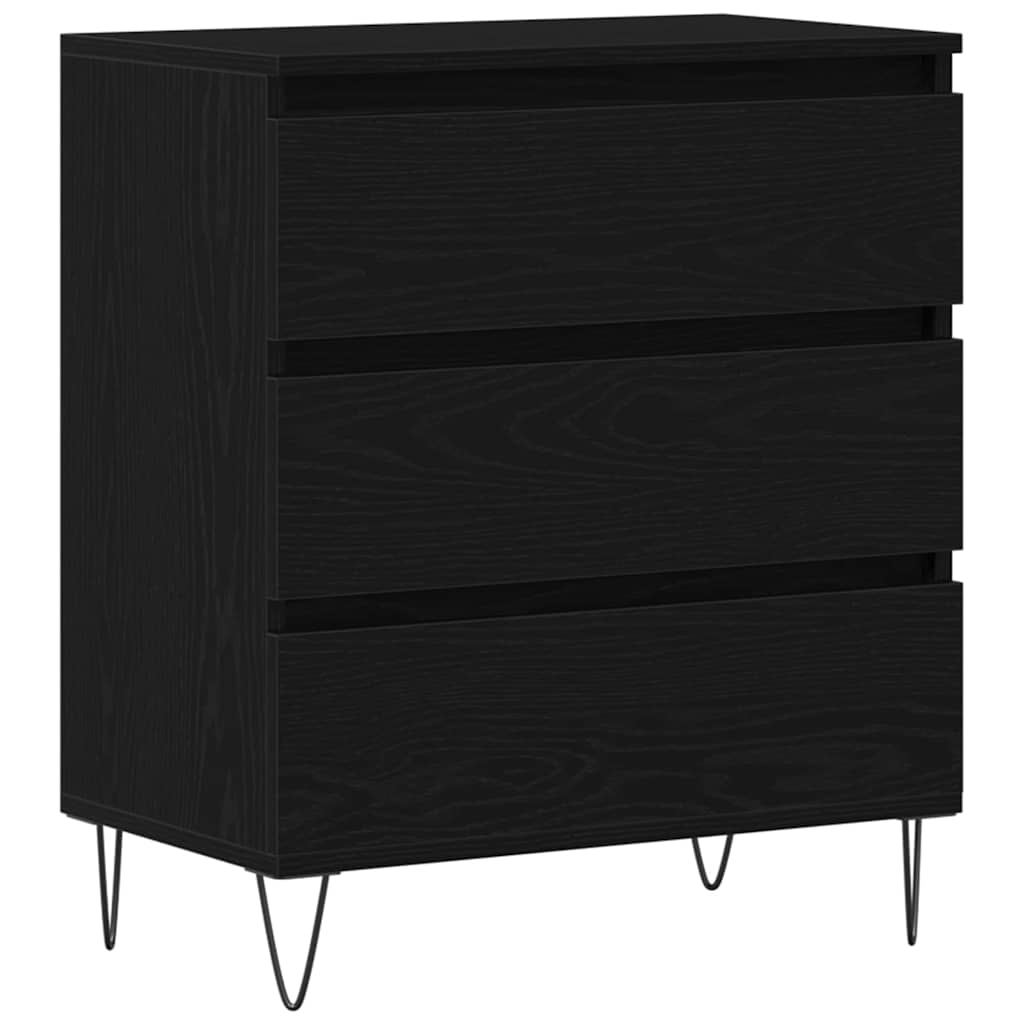 Sideboard Black Oak 60 x 35 x 70 cm Engineered Wood