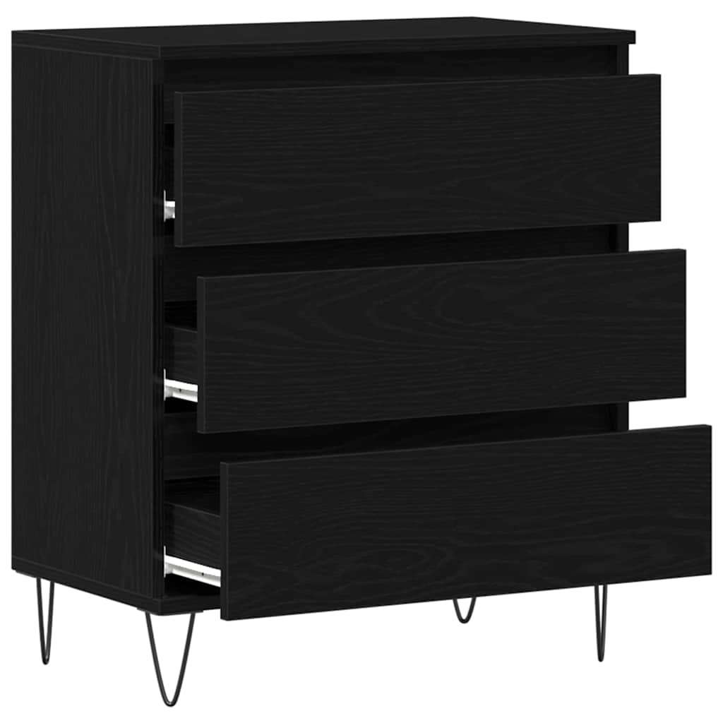 Sideboard Black Oak 60 x 35 x 70 cm Engineered Wood