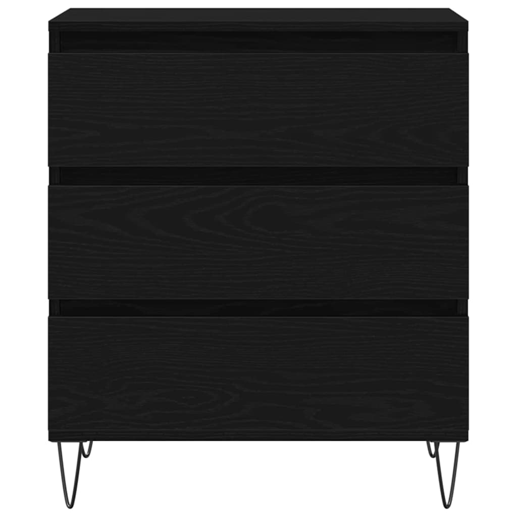 Sideboard Black Oak 60 x 35 x 70 cm Engineered Wood