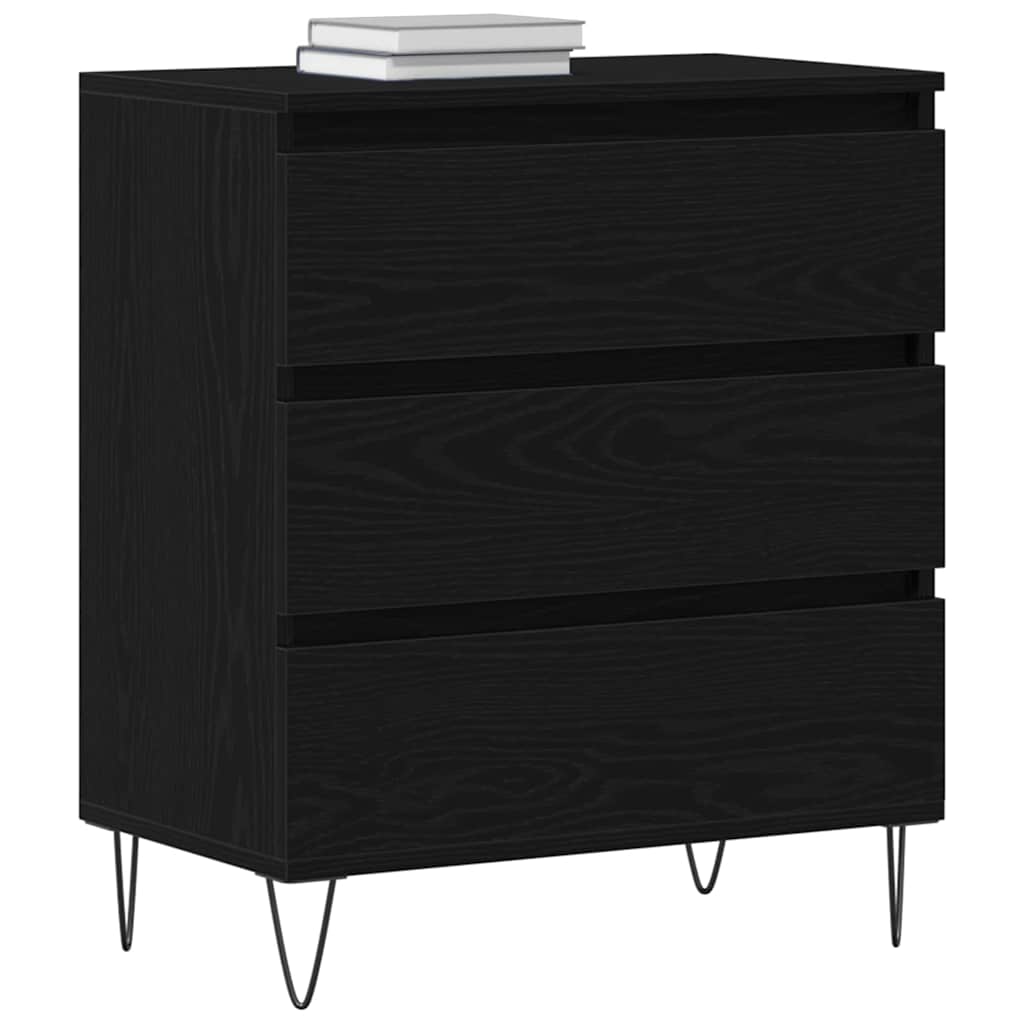 Sideboard Black Oak 60 x 35 x 70 cm Engineered Wood