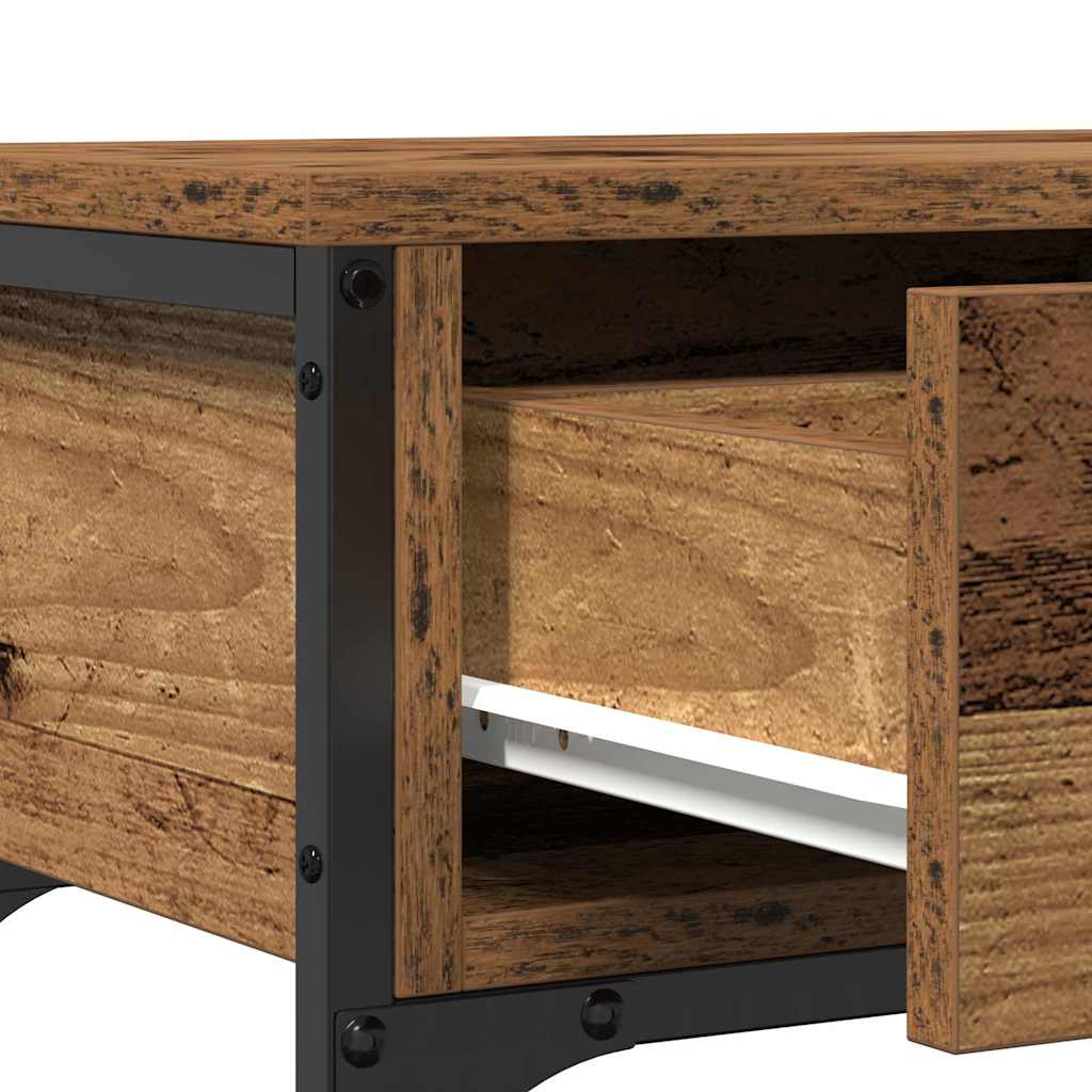 Console Table Old Wood 100 x 25 x 75 cm Engineered Wood