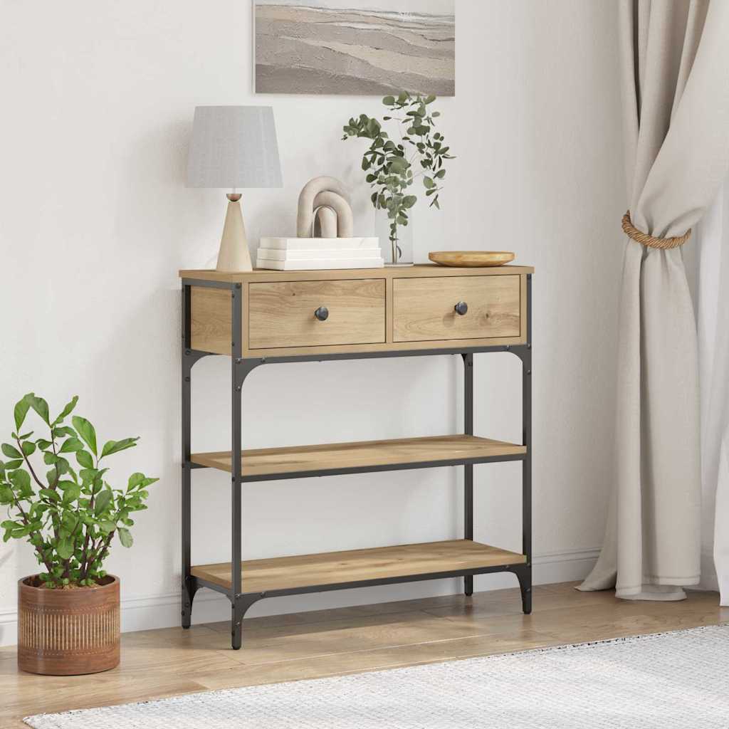 Console Table Artisan Oak 72.5 x 25 x 75 cm Engineered Wood