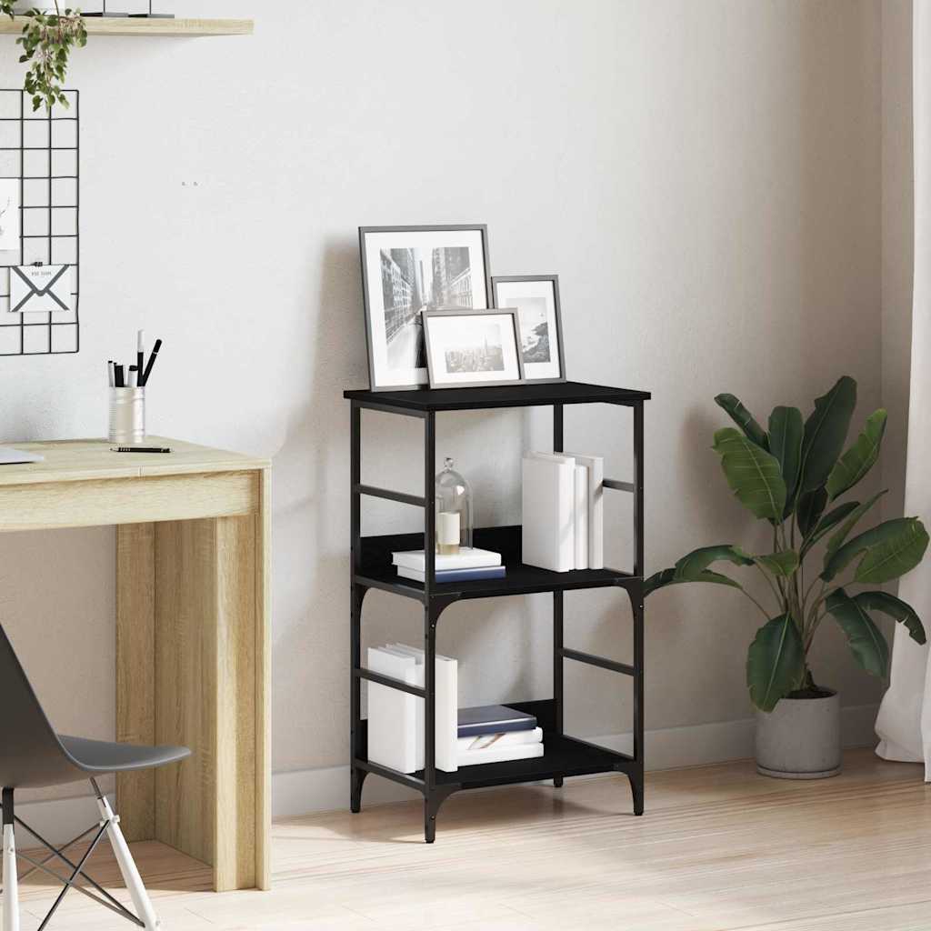 Bookshelf Black Oak 50 x 33 x 82 cm Engineered Wood