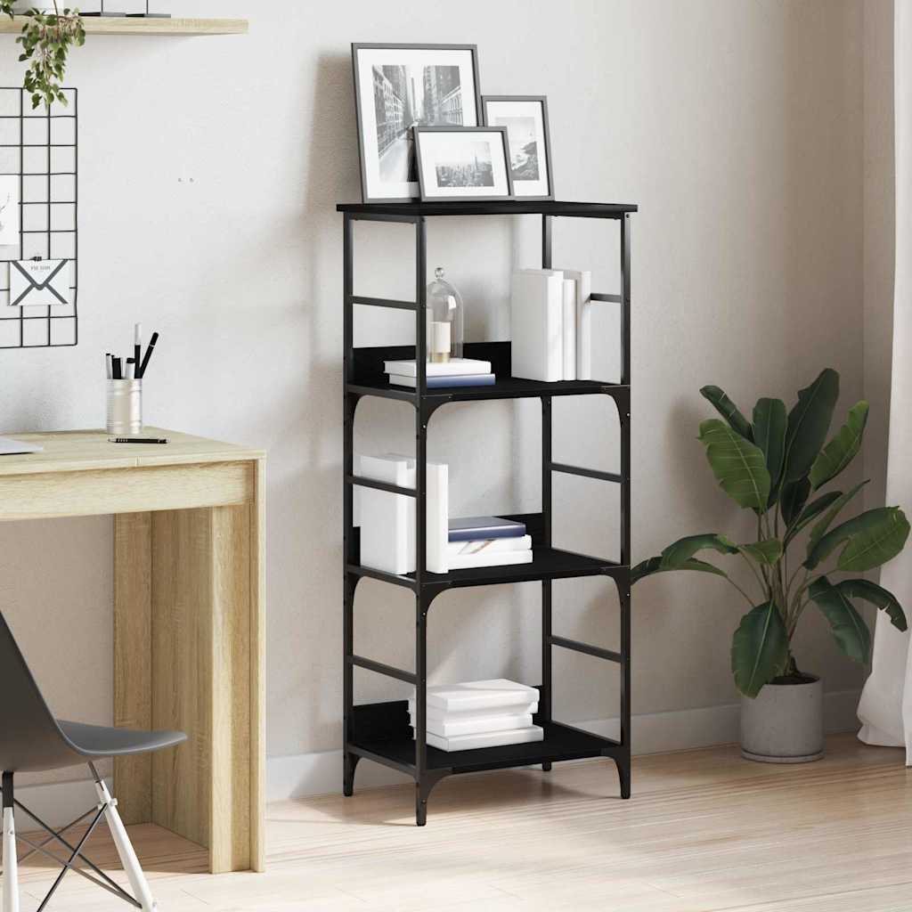 Bookshelf Black Oak 50 x 33 x 117.5 cm Engineered Wood