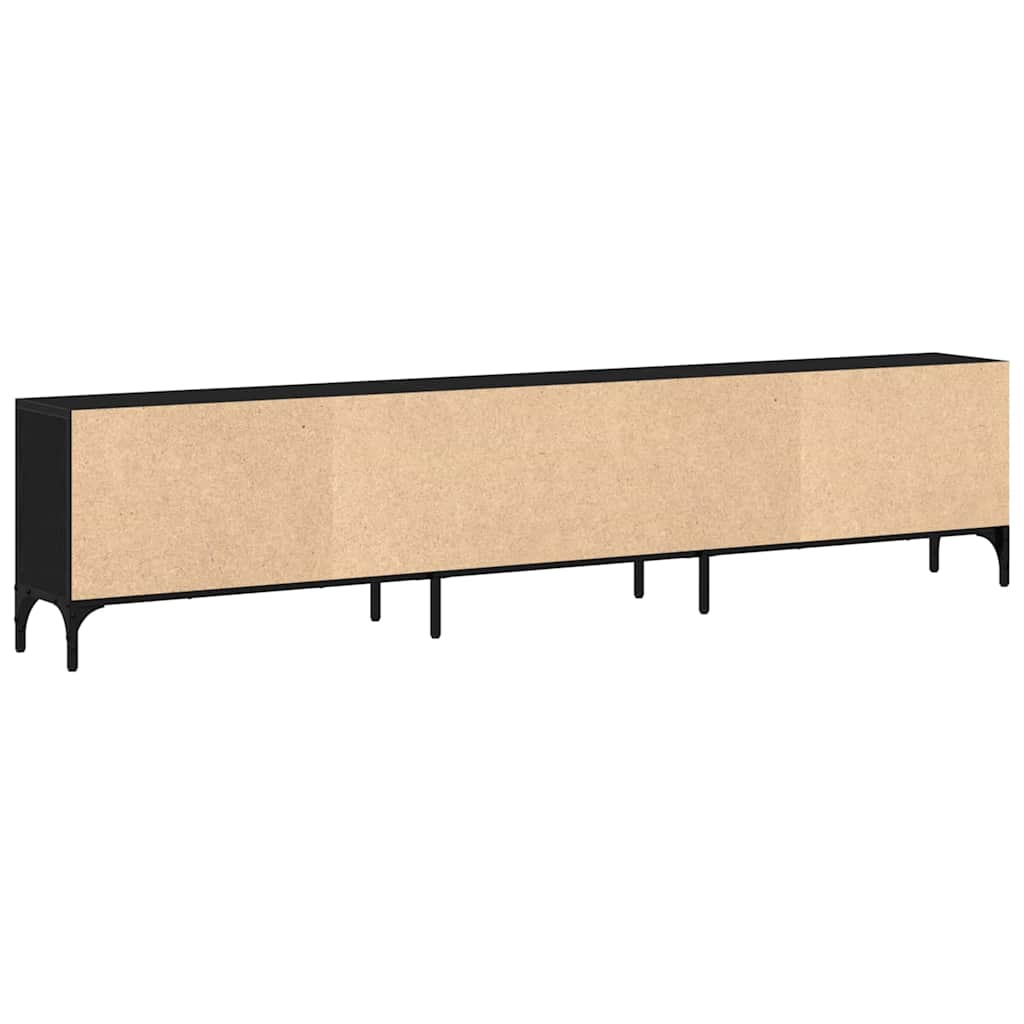 TV Cabinet Black oak 200 x 25 x 44 cm Engineered wood