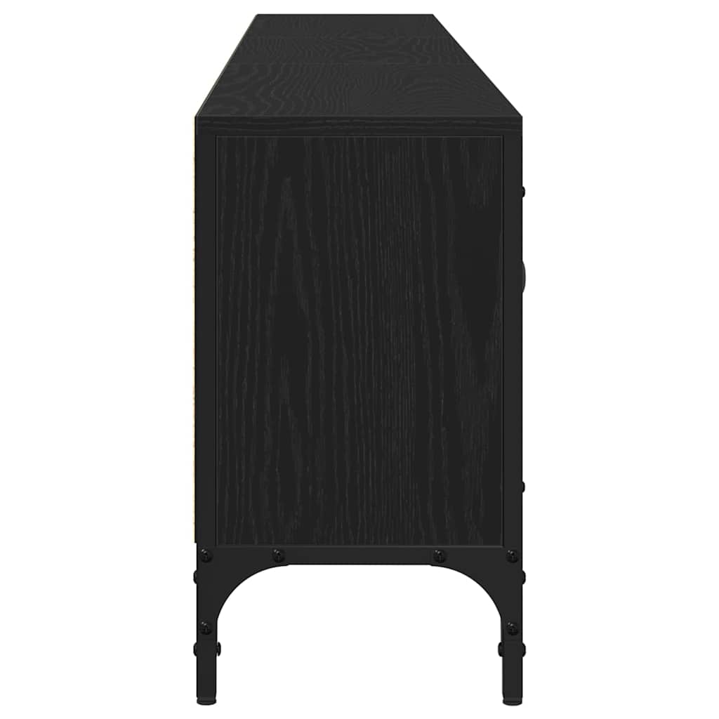 TV Cabinet Black oak 200 x 25 x 44 cm Engineered wood
