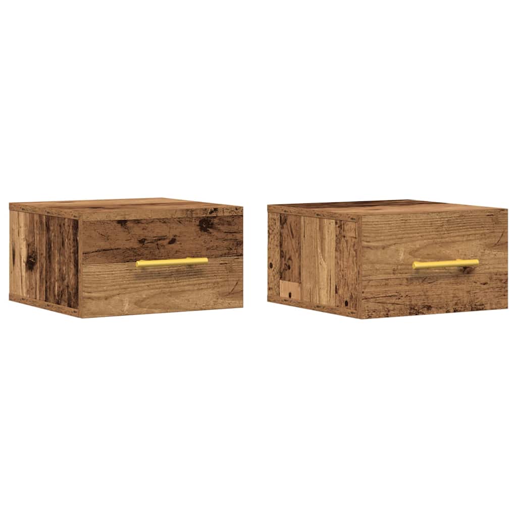 Bedside Cabinet 2 pcs Old Wood 35 x 35 x 20 cm Engineered Wood