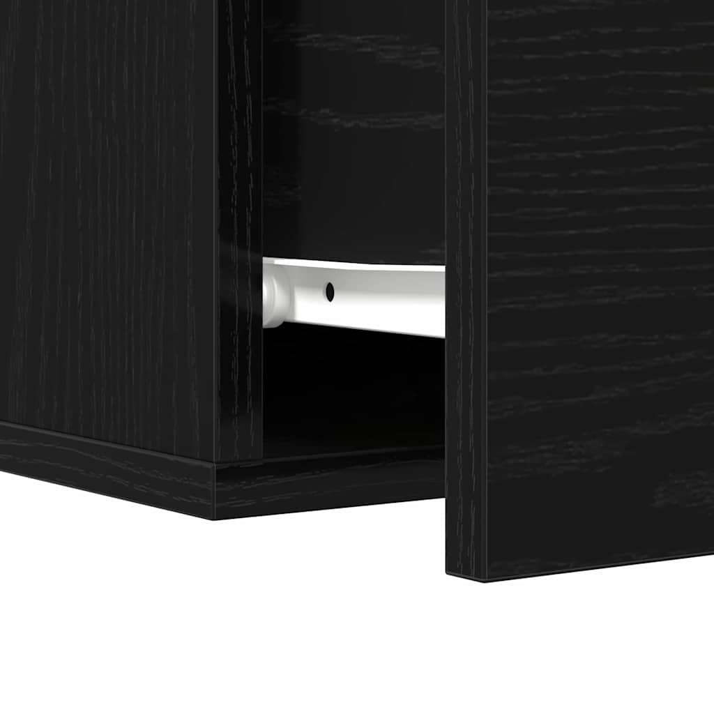 Bedside Cabinet 35 x 35 x 20 cm Engineered Wood Black Oak