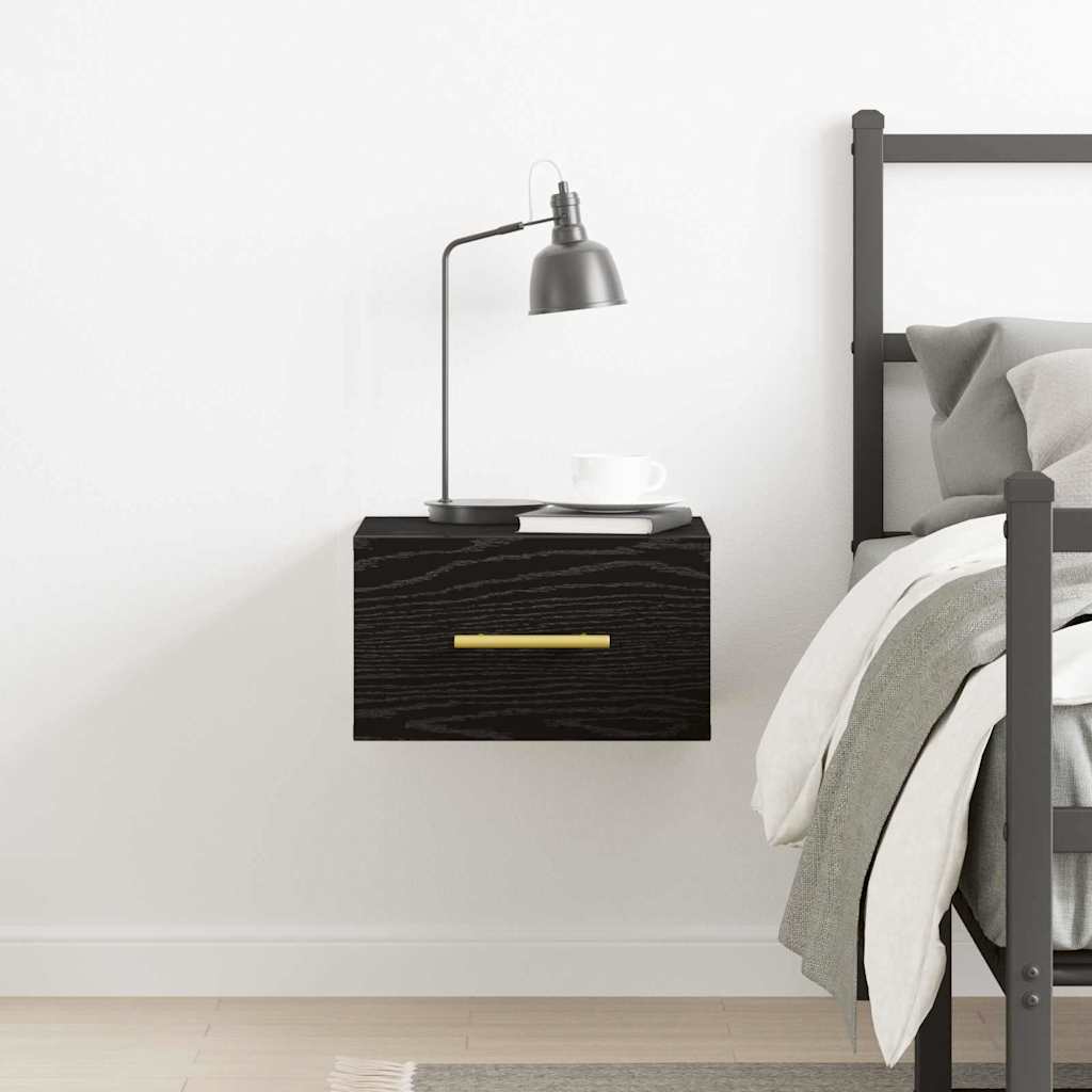 Bedside Cabinet 35 x 35 x 20 cm Engineered Wood Black Oak