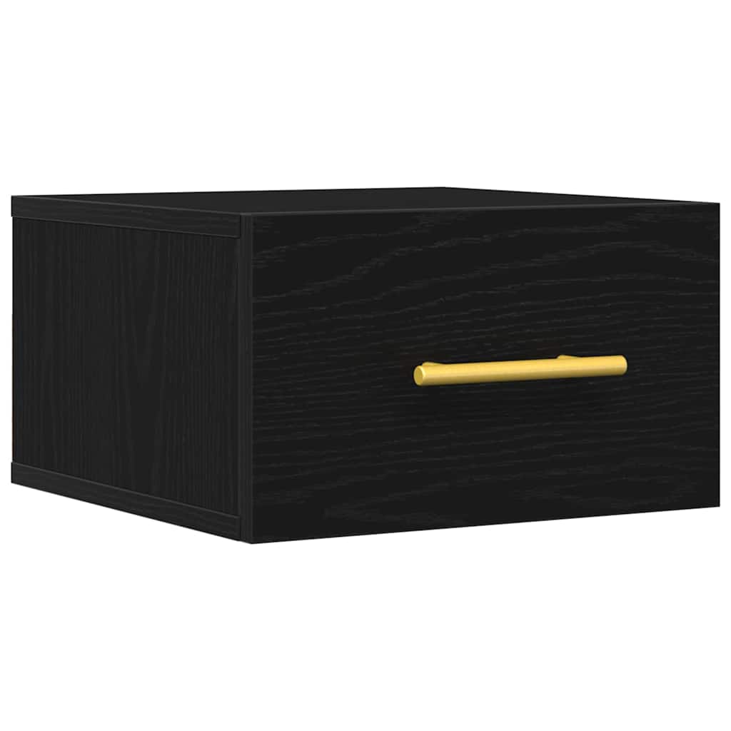 Bedside Cabinet 35 x 35 x 20 cm Engineered Wood Black Oak