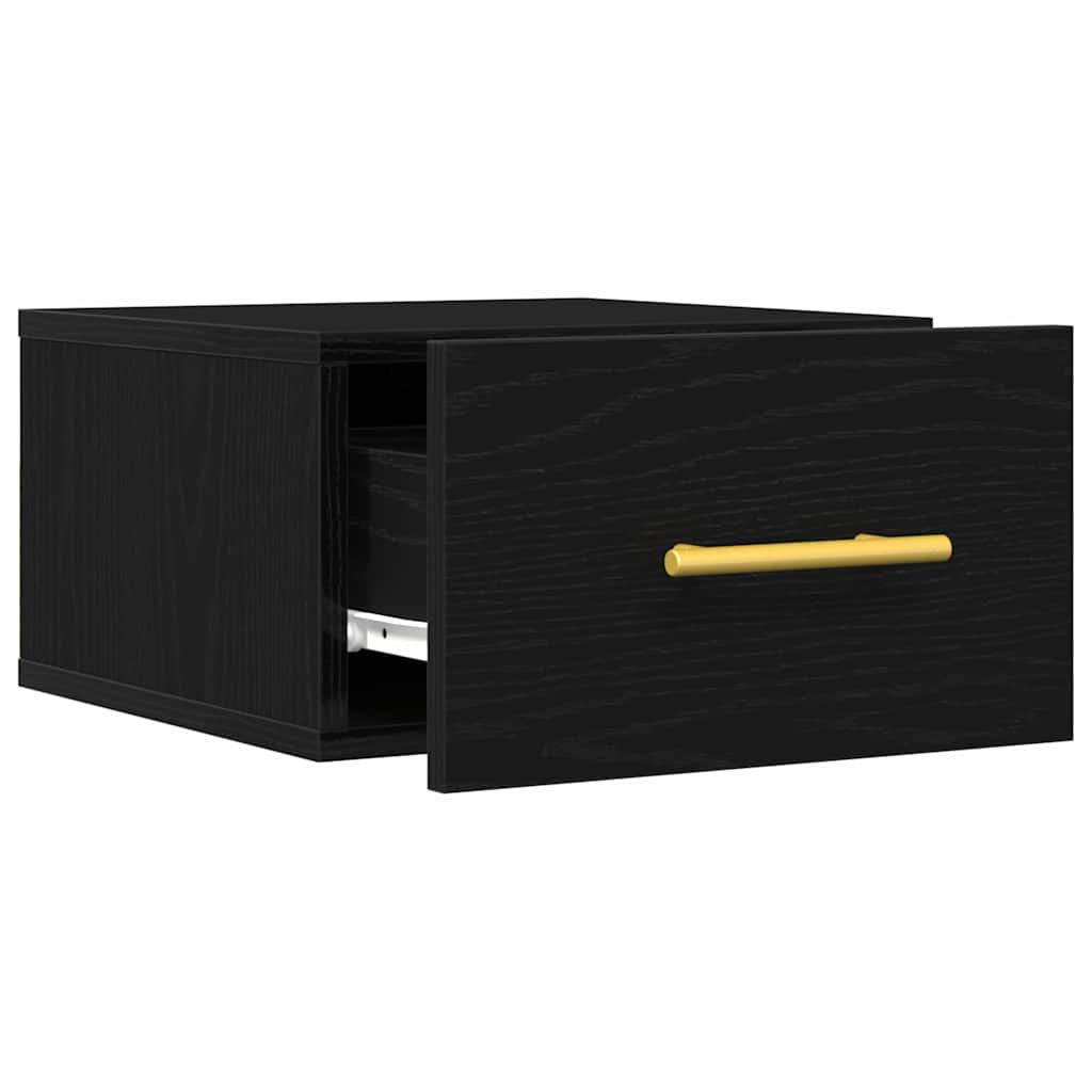 Bedside Cabinet 35 x 35 x 20 cm Engineered Wood Black Oak